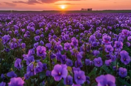 sunset-flower-field-stockcake